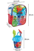 Kova set Sırt Çantalı 8 Parça Pj Masks Plaj Deniz Kum Kovası  Seti Pijamaskeliler Lisanslı Oyuncak - 12
