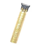 Zhltools Saç Sakal Kesme Traş Makinası Şarjlı Ejderha Motifli T Bıçak Gold - 2
