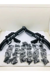 Boncuk Atan 2 Adet Lazerli Pompalı Tüfek Ve 25 Paket - 1