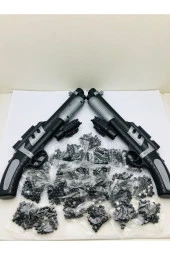 Boncuk Atan 2 Adet Lazerli Pompalı Tüfek Ve 25 Paket - 2