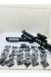 Boncuk Atan 2 Adet Lazerli Pompalı Tüfek Ve 25 Paket - 3