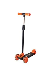 3 Tekerlekli Scooter Led Işıklı Yükseklik Ayarlı Twist Çocuk Scooter 3 Yaş Üzeri Turuncu Renk - 2