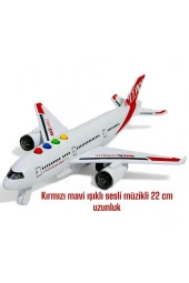 Uçak yolcu uçağı ışıklı sesli müzikli kaliteli oyuncak - 5