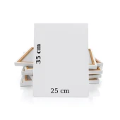 12 renk akrilik boya seti 25x35 tuval ipek fırça seti 12x20 ml - 2