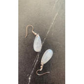 Şeffaf Renkli Sedefli Parlak Gümüş Aksesuarlı Damla Şekilli Sallantılı Epoksi Küpe Hediyelik thumbnail 6