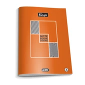 a4 boy plastik kapak 60  yaprak çizgili defter kenarı kırmızı çizgili 1 adet newstyle - 7