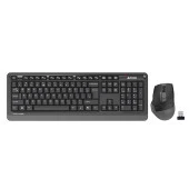 A4 TECH FG1035 Kablosuz Q Trk Optic Mouse Siyah/Gri Multimedya Klavye - Mouse Set - 1