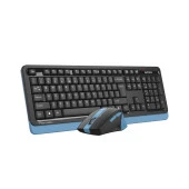 A4 TECH FG1035 Kablosuz Q Trk Optic Mouse Siyah/Mavi Multimedya Klavye - Mouse Set thumbnail 2