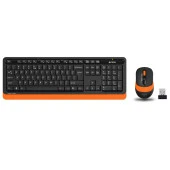 A4 TECH FG1010 Kablosuz Q Trk Optic Mouse Siyah/Turuncu Multimedya Klavye - Mouse Set - 1