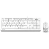 A4 TECH F1010 USB Q Trk Optic Mouse Beyaz/Gri Standart Klavye - Mouse Set - 1