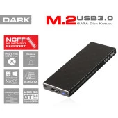 DARK M2 USB 3.0 DK-AC-DSEM2 M2 Sata Alüminyum Harddisk Kutusu Siyah - 1