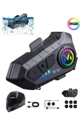 Kask Intercom Bluetooth Kulaklık Y10 Bluetooth Motosiklet Kulaklık 5.0 Motosiklet Kulaklık - 1