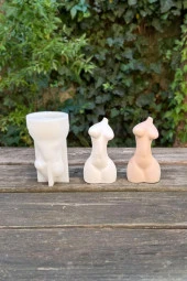 Kadın İnce Bel Silikon Mum Kalıbı thumbnail 1