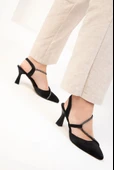 Feles Şerit Taş Biyeli Topuklu Kadın Abiye Ayakkabı thumbnail 10