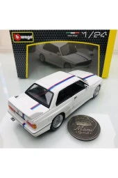 Yeni - New 1988 BMW M3 (E30) White 1:24 Ölçek Burago Marka - 2
