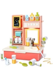 Pembe Modern Banyo Lavabo Set - Müzikli Işıklı Eğitici Lavabo Oyuncak - Öğretici Gelişim Oyuncağı - 1