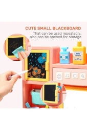 Pembe Modern Banyo Lavabo Set - Müzikli Işıklı Eğitici Lavabo Oyuncak - Öğretici Gelişim Oyuncağı - 4