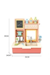 Pembe Modern Banyo Lavabo Set - Müzikli Işıklı Eğitici Lavabo Oyuncak - Öğretici Gelişim Oyuncağı - 8
