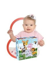 Baby Puzzle Cubes Bebek Resimli Küpler 9 Parça Yapboz Küp Eğitici Kız Erkek Çocuk Oyuncak Orijinal - 2