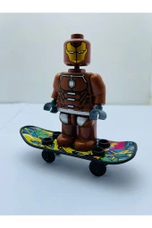 Yenilmezler Kaykaylı Iron-man Lego Karakteri Tekli Figür Set - 4