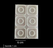 6 cm - Peçete Yüzüğü Kalıbı M1 - Kod: SN1229 - 1
