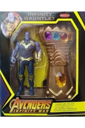 Mavi Işıklı Thanos Ve Eldiveni 2 Li Oyuncak Figür Thanos - 1