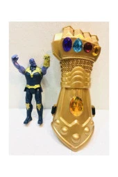 Mavi Işıklı Thanos Ve Eldiveni 2 Li Oyuncak Figür Thanos - 3