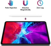 iPad Pro 13 2024 Uyumlu Avuç İçi Algılamayan Eğimle Çizim Kalınlığı Değişen Stylus Kalem - 5
