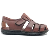 Kocamanlar %100 Hakiki Deri Tam Ortapedik Erkek Sandalet - 8