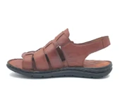 Kocamanlar %100 Hakiki Deri Tam Ortapedik Erkek Sandalet - 8