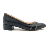 Mehtap Çift Şerit Taş Detaylı 4 cm Topuklu Kadın Klasik Ayakkabı thumbnail 3