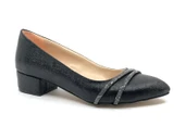 Mehtap Çift Şerit Taş Detaylı 4 cm Topuklu Kadın Klasik Ayakkabı thumbnail 2