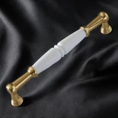 Milano Gerçek Porselen Altın Gold 160 mm Mobilya Mutfak Kulp Çekmece Dolap Kulplar Kapak Kulpu Kulbu - 7