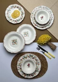 TABAK EVİ Fulya Food Garden Porselen Yemek Takımı 6 Kişilik 24 Parça - 6