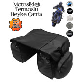 MOTOSİKLET HEYBE ÇANTASI TERMAL TERMOSLU CEPLİ - 4