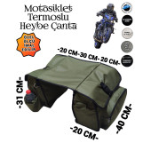MOTOSİKLET HEYBE ÇANTASI TERMAL TERMOSLU CEPLİ - 3