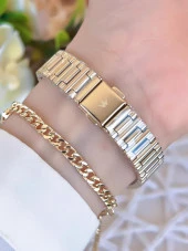 Wesse Elite Çelik Kordon Kararmaz Renk Atmaz Bayan Kol Saati 30Mt Suya Dayanıklı+Bileklik BWWL112004 thumbnail 3