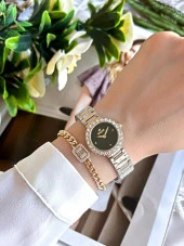 Wesse Elite Çelik Kordon Kararmaz Renk Atmaz Bayan Kol Saati 30Mt Suya Dayanıklı+Bileklik BWWL112105 thumbnail 2