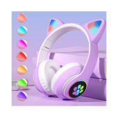 STN-28 Kedi Kulak Kulaklık Yeni Sevimli Moda Bluetooth 5.0 Kulaklık Yüksek Ses Akıllı Led Işıklı - 1