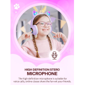 STN-28 Kedi Kulak Kulaklık Yeni Sevimli Moda Bluetooth 5.0 Kulaklık Yüksek Ses Akıllı Led Işıklı - 4