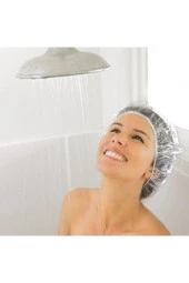 500 Adet Saç Duş Bonesi Tek Kullanımlık Plastik Naylon Bone thumbnail 2