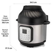 Instant Pot Duo Crisp 11'i 1 Arada 7.6 lt Basınçlı Pişirici ve Air Fryer - 8