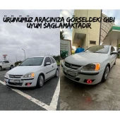 Opel Corsa C 2000-2006 Uyumlu Üniversal Mercekli Angel Sis Farı Metal Su Geçirmez 76 mm Turuncu Halkalı Gündüz Farı Angel Eyes 2 Adet - 3