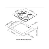 GL General Agena GLO 008BEPR 60 Cm Gri Cam Ocak - 2