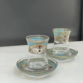 ÇİNİ DESEN 2'Lİ ÇAY BARDAK NO:2 - 3