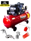 Rowemax Çift Pistonlu 100 Litre 8 Bar / 2hp  Yağlı Sesli Süper Hızlı Dolum Kompresör Havalı Set - 1