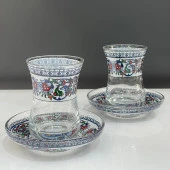 ÇİNİ DESEN 2'Lİ ÇAY BARDAK NO:6 - 1