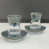 ÇİNİ DESEN 2'Lİ ÇAY BARDAK NO:3 - 1