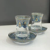 ÇİNİ DESEN 2'Lİ ÇAY BARDAK NO:3 - 2