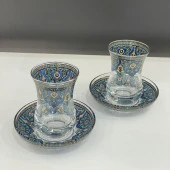 ÇİNİ DESEN 2'Lİ ÇAY BARDAK NO:3 - 4